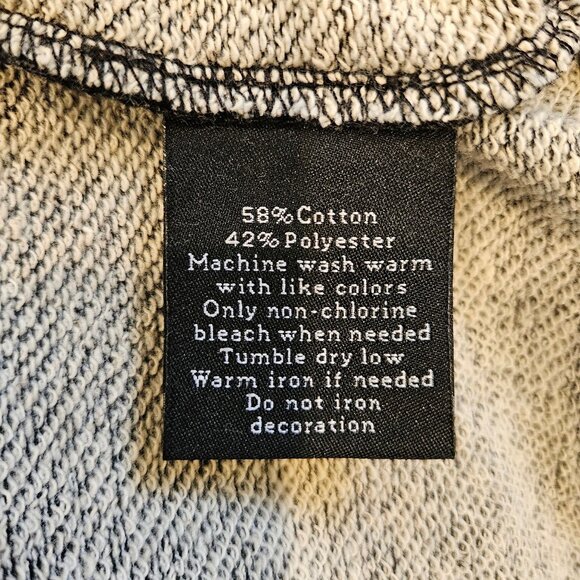 Rock & Republic Gray Sweatshirt With Zipper Sleeve Detail Womens XL Cotton Blend - Picture 10 of 12